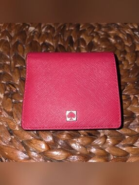 Kate Spade ♠️ Raspberry Red Mini Wallet Cove Street Serenade